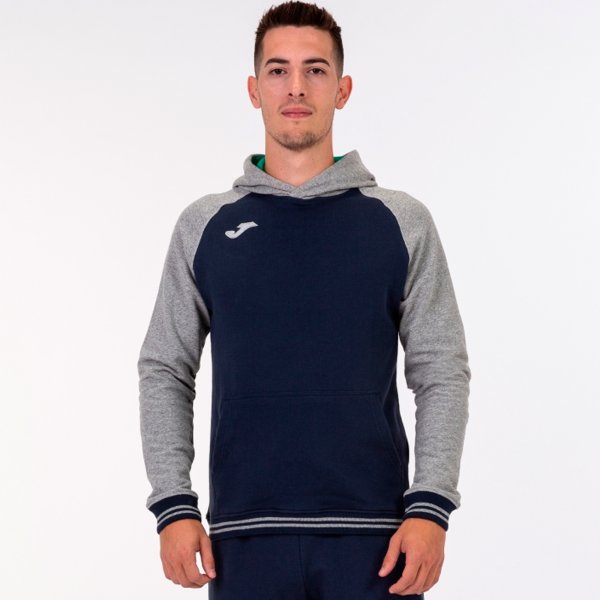 HOODED SWEATSHIRT DARK NAVY-MELANGE