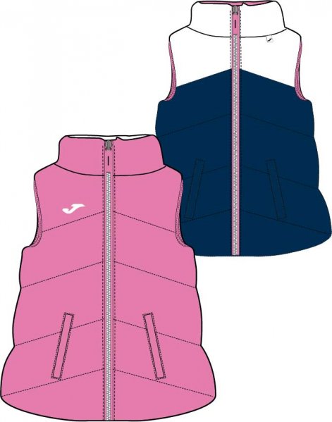 REVERSIBLE VEST FLUOR PINK-DARK NAVY -BTS-