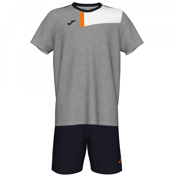 COLLE SET MELANGE-BLACK S/S