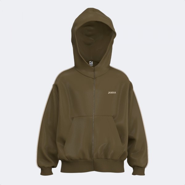 JOMA KIDS  ZIP-UP HOODIE BROWN