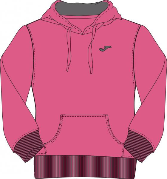 WOMEN SWEATSHIRTS FLEECE PINK HOODED SWEATSHIRT