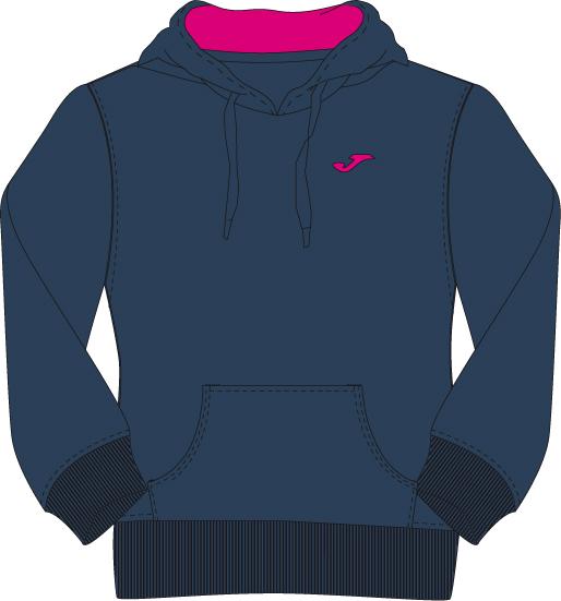 WOMEN SWEATSHIRTS FLEECE HOODED NAVY SWEATSHIRT