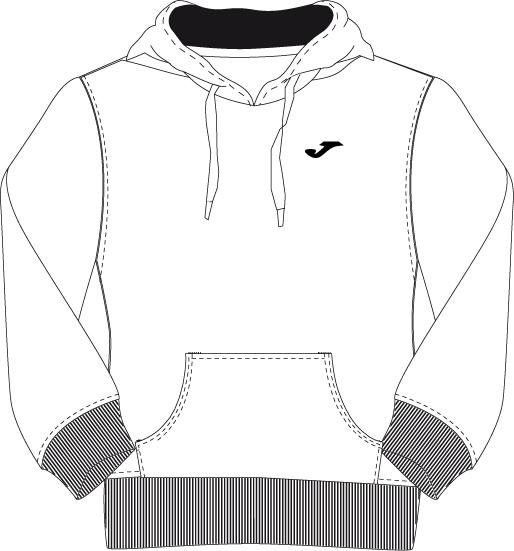 WOMEN SWEATSHIRTS FLEECE WHITE HOODED SWEATSHIRT