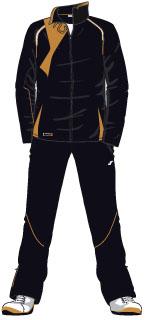 MULTISPORT MICRO. BLACK-GOLD TRACKSUIT 
