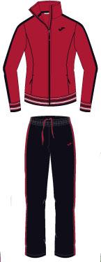 MULTISPORT WOMAN RED.BLACK TRACKSUIT