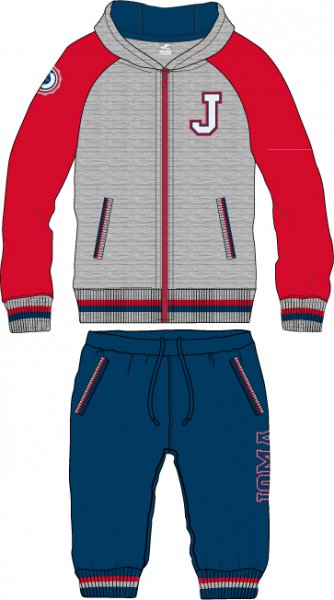 TRACKSUIT GREY-RED BABY