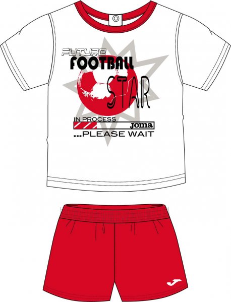 SET WHITE-RED S/S BABY