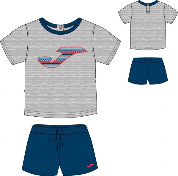 SET GREY-NAVY S/S BABY