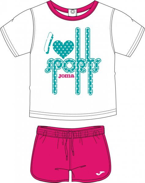 SET WTHIE-FUCHSIA S/S BABY