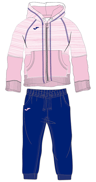 TRACKSUIT STRIPED BABY PINK