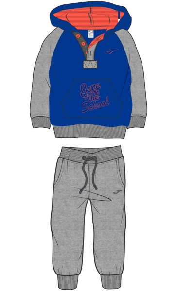 SWEATSHIRT HOODED GONE TO THE SCHOOL ROYAL
