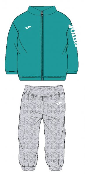 TRACKSUIT BABY TURQUOISE-MELANGE