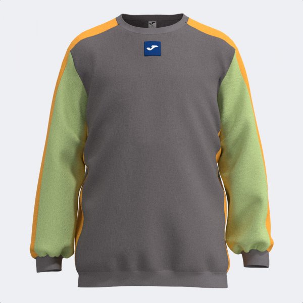 KIDS CAMP SWEATSHIRT GRAY LIME YELLOW