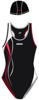 NADO WOMAN BLACK-RED-WHITE SWIMSUIT