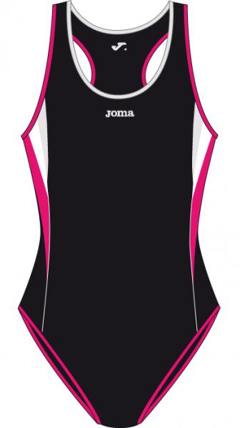 WOMAN/GIRL SWIMSUIT BLACK-FUCSIA