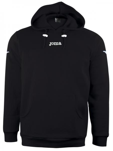 SWEATSHIRT HOOD COMBI COTTON BLACK