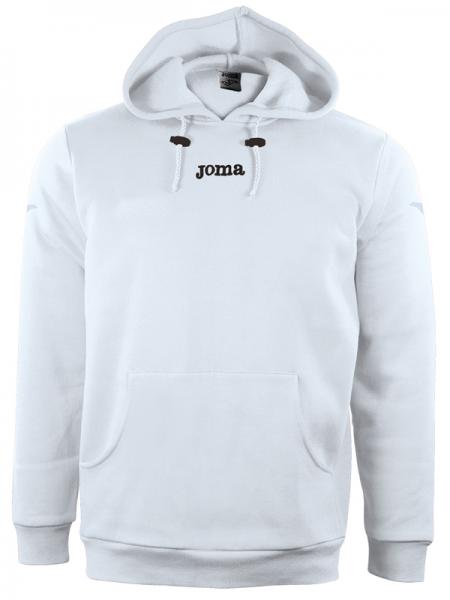 SWEATSHIRT HOOD COMBI COTTON WHITE