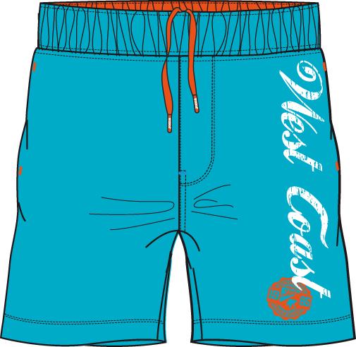 TURQUOISE-WHITE MAN SWIMSUIT