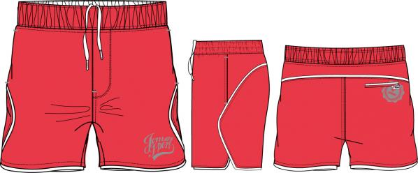 RED-WHITE MAN SWIMSUIT