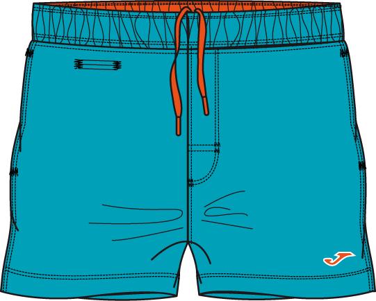 TURQUOISE-ORANGE MAN SWIMSUIT