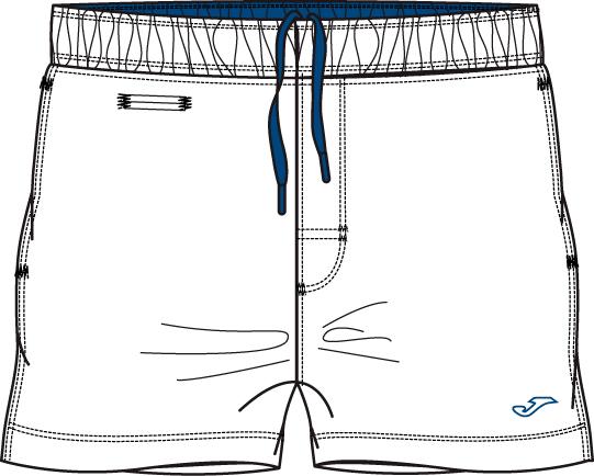 WHITE-NAVY MAN SWIMSUIT