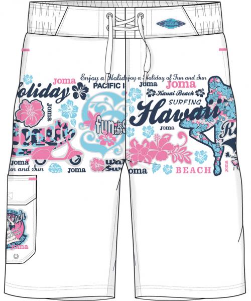 SURF SWIMMING BERMUDA WHITE