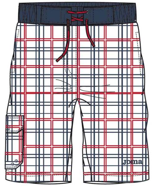 SWIMMING TRUNKS SURF NAVY RED