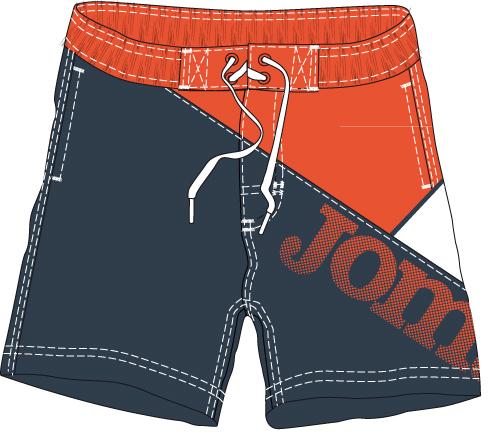 NAVY-ORANGE SHORT SWIMMING 