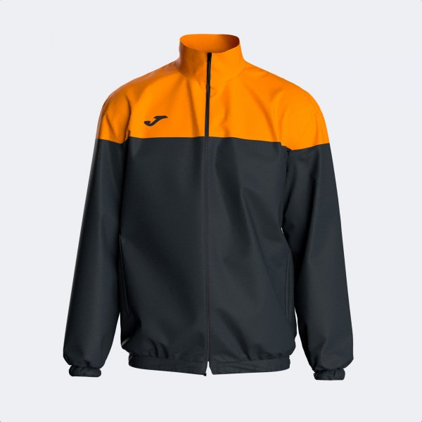 MIMETIC FULL ZIP SWEATSHIRT BLACK ORANGE