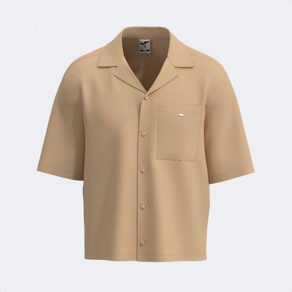 MIMETIC SHORT SLEEVE SHIRT BROWN