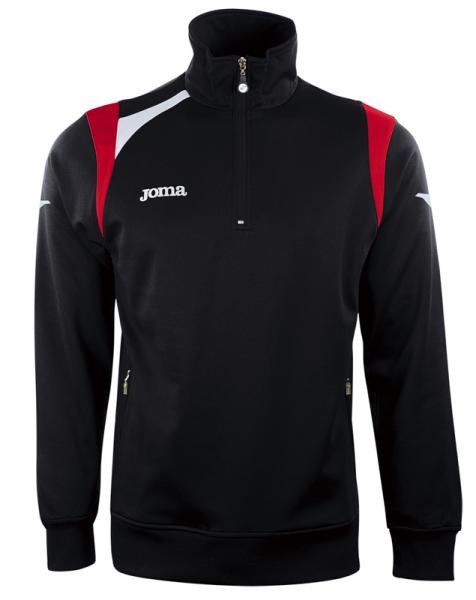 ESCUDO WARM UP 3/4 ZIP TOP POLY BLACK-RED-WHT