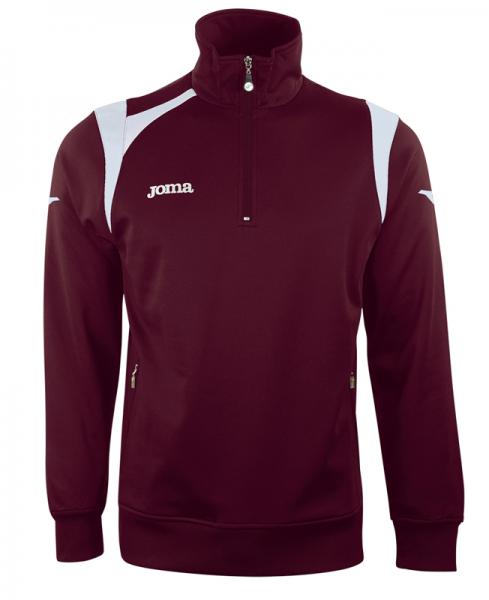 ESCUDO WARM UP 3/4 ZIP TOP POLY BURGUNDY-WHIT