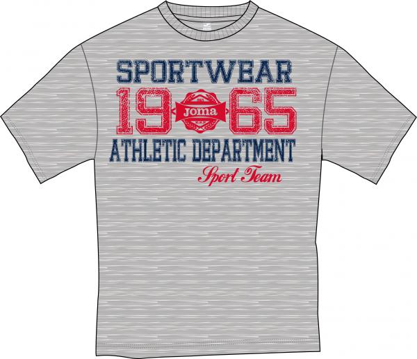 GREY-RED S/S T-SHIRT