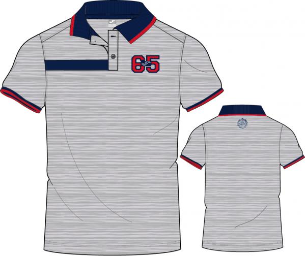 GREY-NAVY S/S POLO