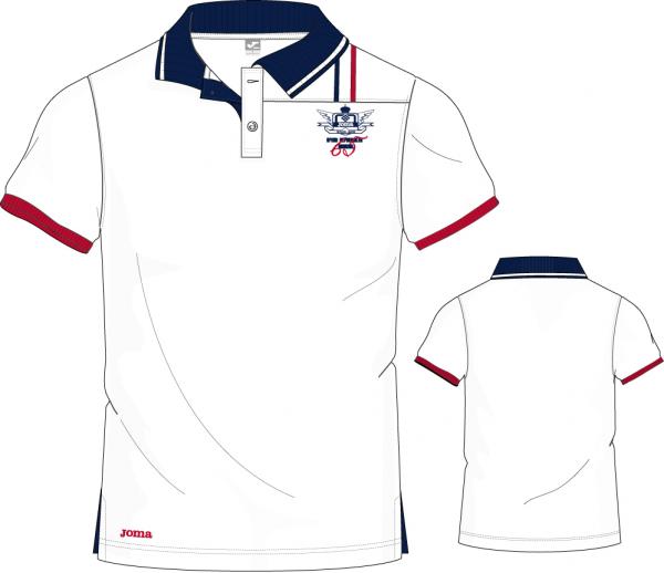 WHITE-NAVY S/S POLO