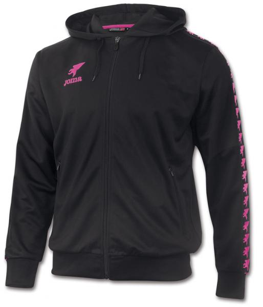 ORIGEN MEN HOODED SWEATSHIRT BLACK-FUCSIA