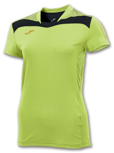 T-SHIRT FREE FLUOR GREEN-BLACK M/C WOMAN
