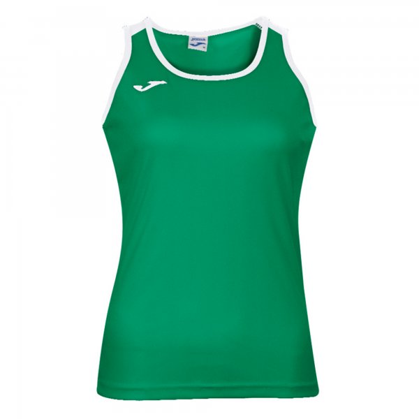 T-SHIRT KATY GREEN-WHITE SLEEVELESS
