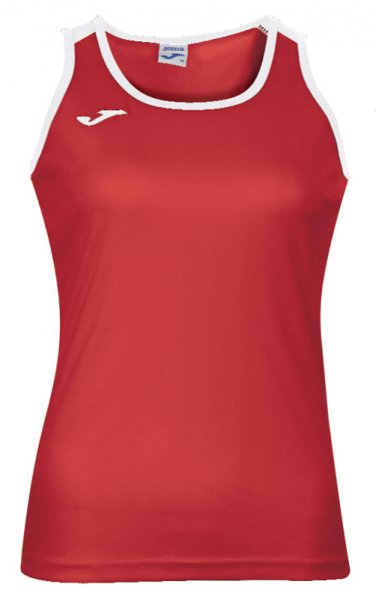 T-SHIRT KATY RED-WHITE SLEEVELESS