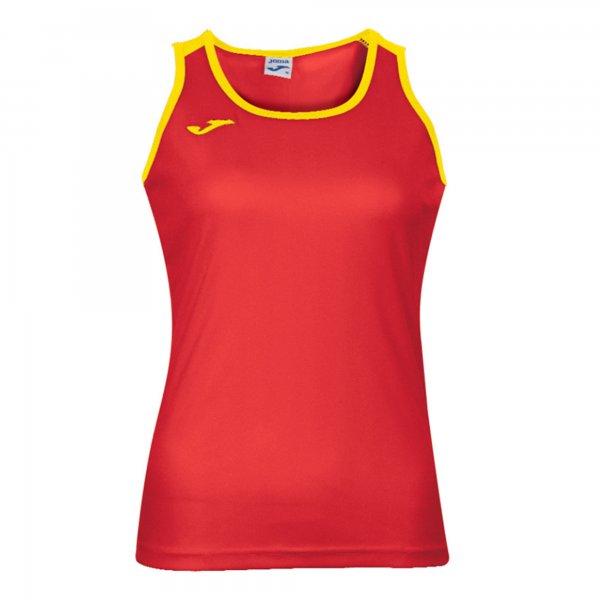 T-SHIRT KATY RED-YELLOW SLEEVELESS