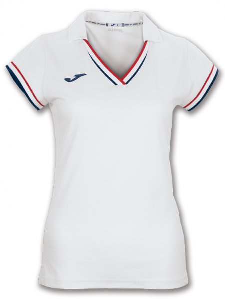 POLO TERRA WHITE-RED S/S WOMAN