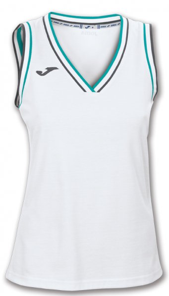 T-SHIRT TERRA WHITE-GREEN SLEEVELESS WOMAN