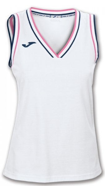 T-SHIRT TERRA WHITE-PINK SLEEVELESS WOMAN