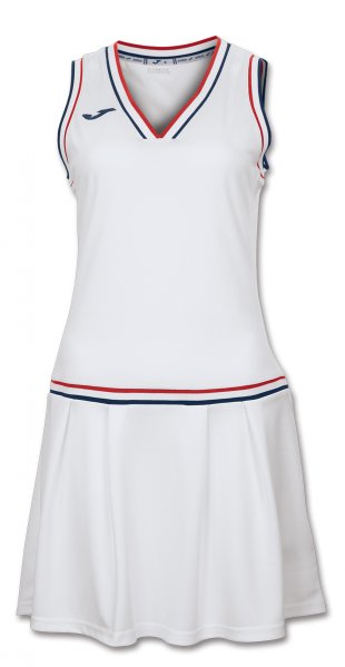 DRESS TERRA WHITE-RED SLEEVELESS WOMAN