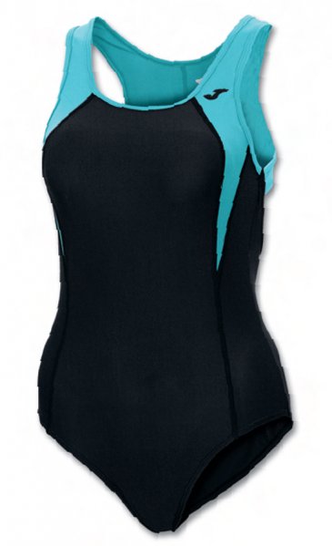 SWIMSUIT WOMAN BLACK-TURQUOISE