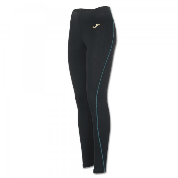 LONG LEGGINS DASE BLACK-TURQUOISE WOMAN