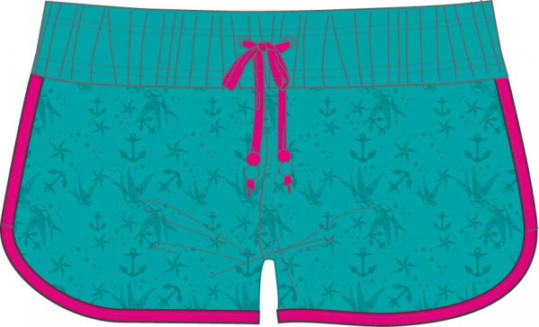 SHORT GREEN-PINK WOMAN