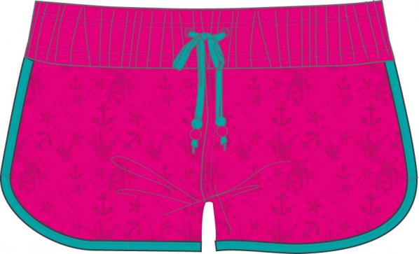 SHORT MICRO. FUCHSIA-GEEN WOMAN