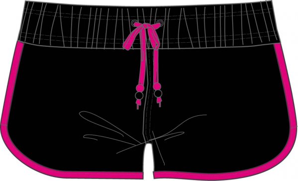 SHORT BLACK-FUCHSIA WOMAN