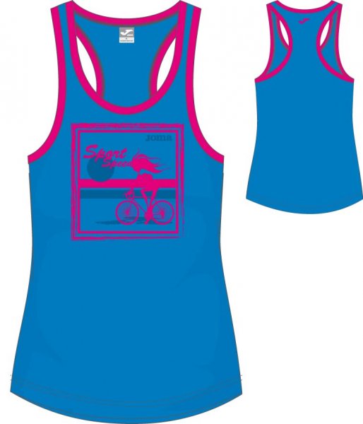 T-SHIRT ROYAL-FUCHSIA SLEEVELESS WOMAN